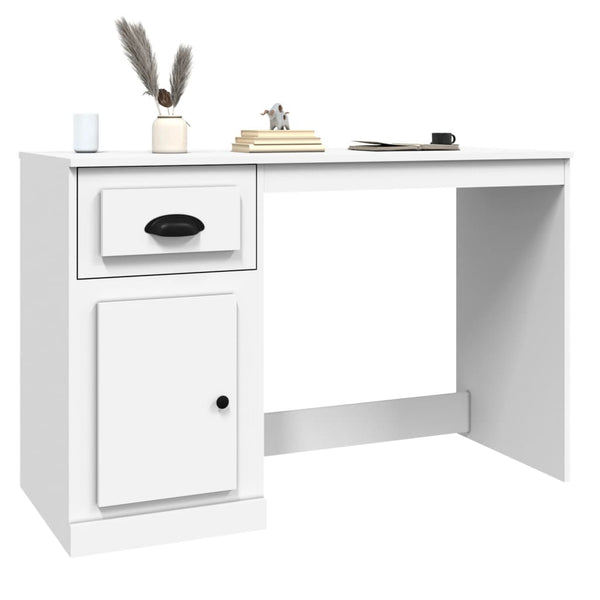 Schreibtisch Weiß mit Schublade 115x50 cm