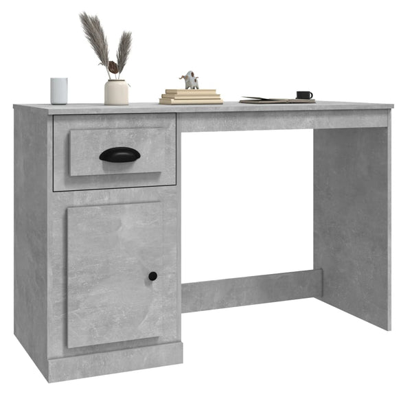 Schreibtisch Betongrau mit Schublade 115x50 cm