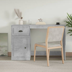 Schreibtisch Betongrau mit Schublade 115x50 cm