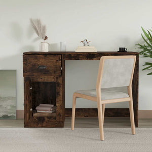 Schreibtisch Räuchereiche mit Schublade 115cm