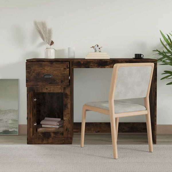 Schreibtisch Räuchereiche mit Schublade 115cm