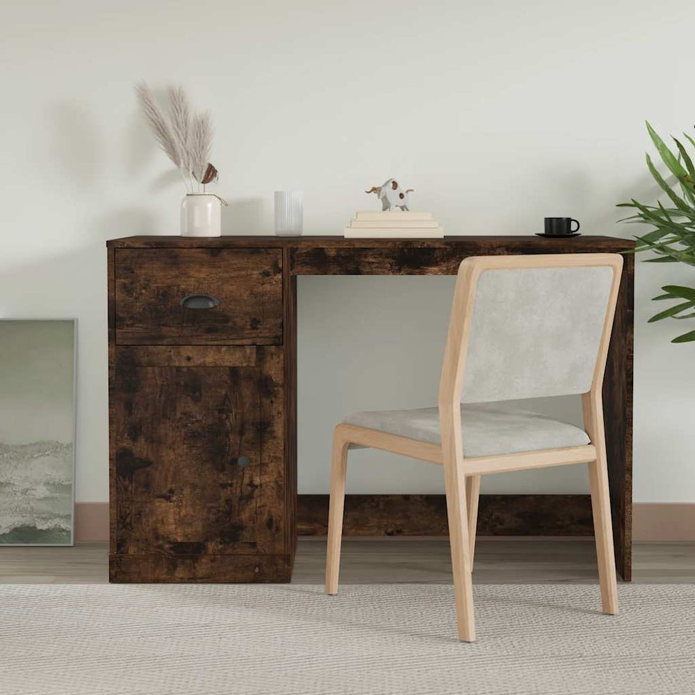 Schreibtisch Räuchereiche mit Schublade 115cm