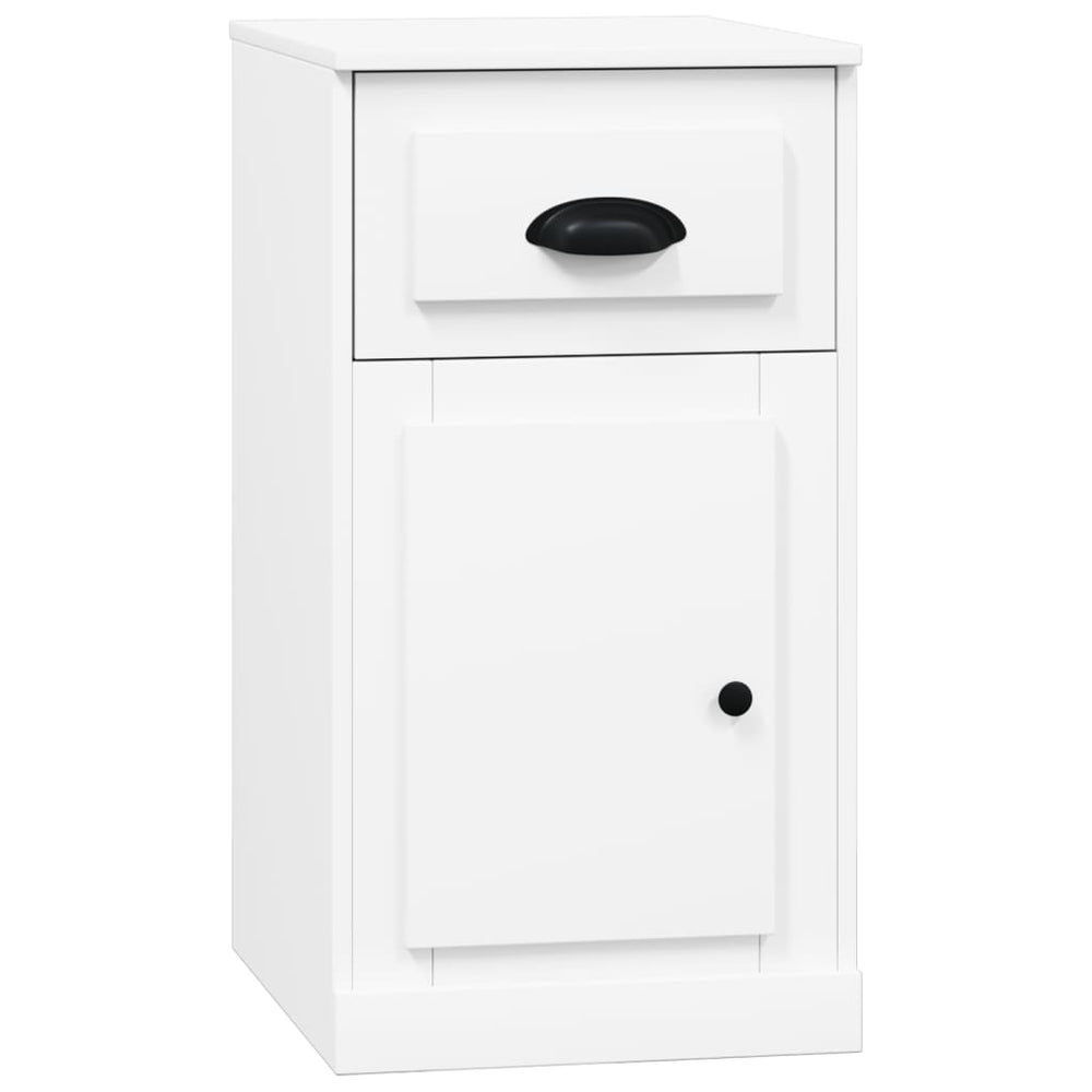 Weißer Beistellschrank mit Schublade 40x75 cm