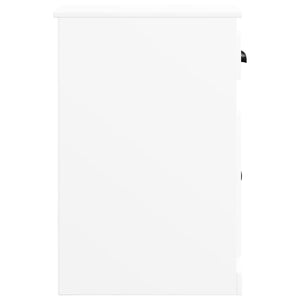 Weißer Beistellschrank mit Schublade 40x75 cm