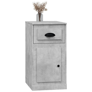 Betongrauer Beistellschrank mit Schublade