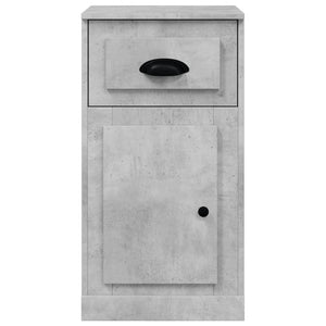 Betongrauer Beistellschrank mit Schublade