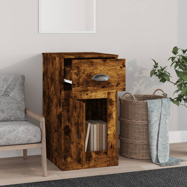 Beistellschrank Räuchereiche mit Schublade 40x75 cm