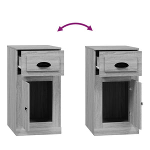 Beistellschrank Grau Sonoma mit Schublade 40x75 cm