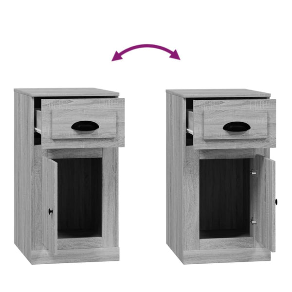 Beistellschrank Grau Sonoma mit Schublade 40x75 cm
