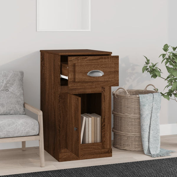 Beistellschrank Braun Eichen-Optik 40x75 cm
