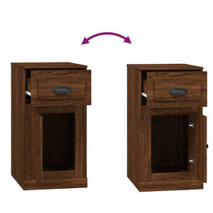 Beistellschrank Braun Eichen-Optik 40x75 cm
