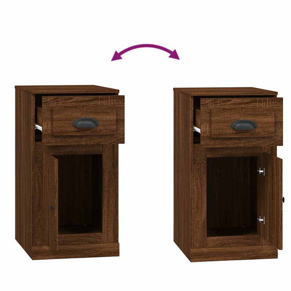 Beistellschrank Braun Eichen-Optik 40x75 cm