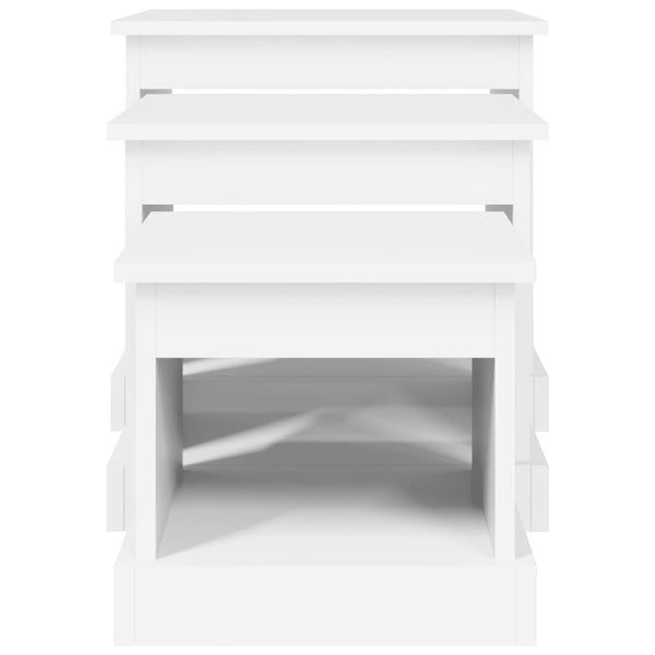 Couchtische 3er Set Weiß Holzwerkstoff