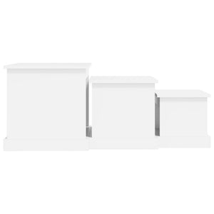 Couchtische 3er Set Weiß Holzwerkstoff