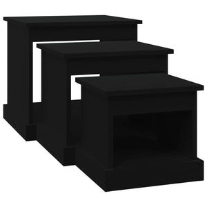 Schwarze Couchtische 3er Set