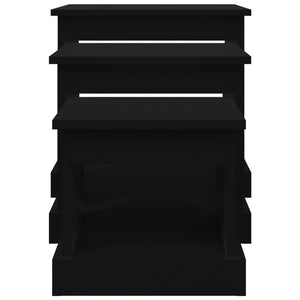 Schwarze Couchtische 3er Set