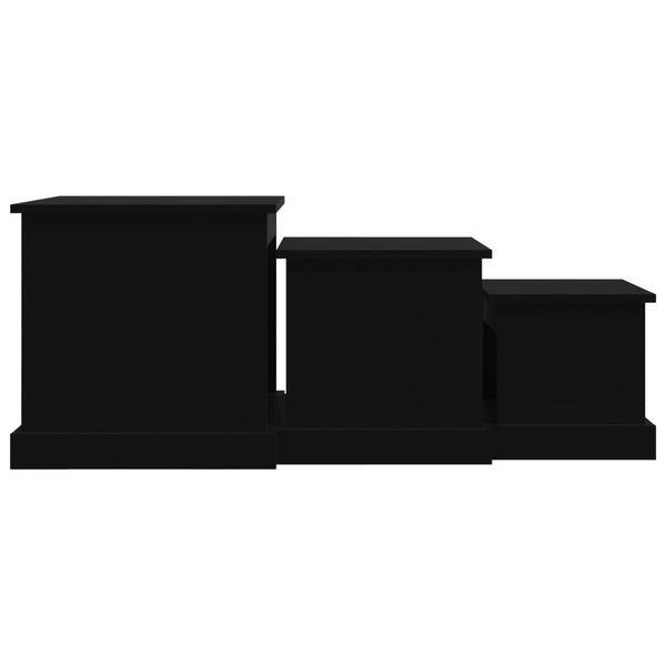 Schwarze Couchtische 3er Set