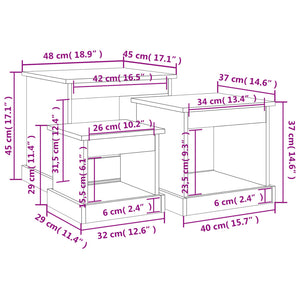 Schwarze Couchtische 3er Set