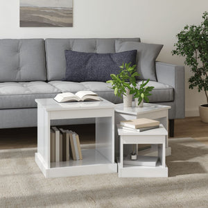 Couchtische 3er Set Hochglanz Weiß