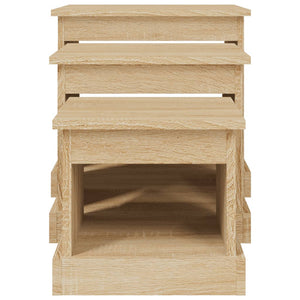 3er Set Couchtische Sonoma Eiche