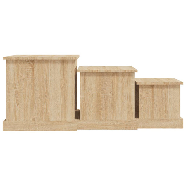 3er Set Couchtische Sonoma Eiche