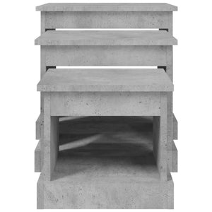 3er Set Couchtische Betongrau