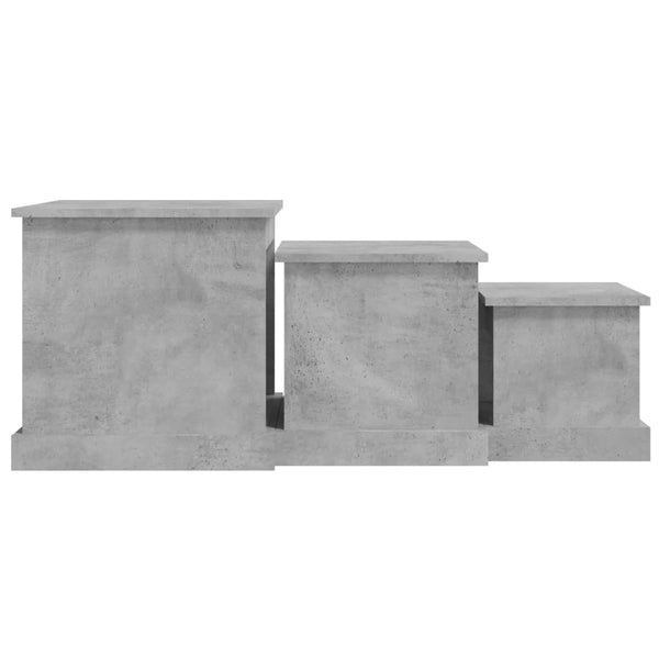 3er Set Couchtische Betongrau