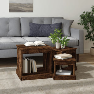 3er Couchtisch Set, Räuchereiche