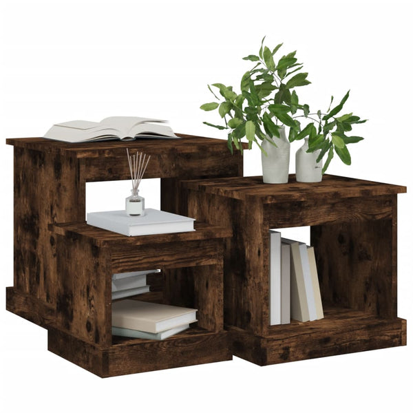 3er Couchtisch Set, Räuchereiche