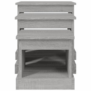 3er Set Couchtische Grau Sonoma Holz