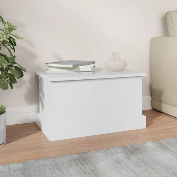vidaXL Boîte de rangement blanc 50 x 30 x 28 cm Bois d'ingénierie
