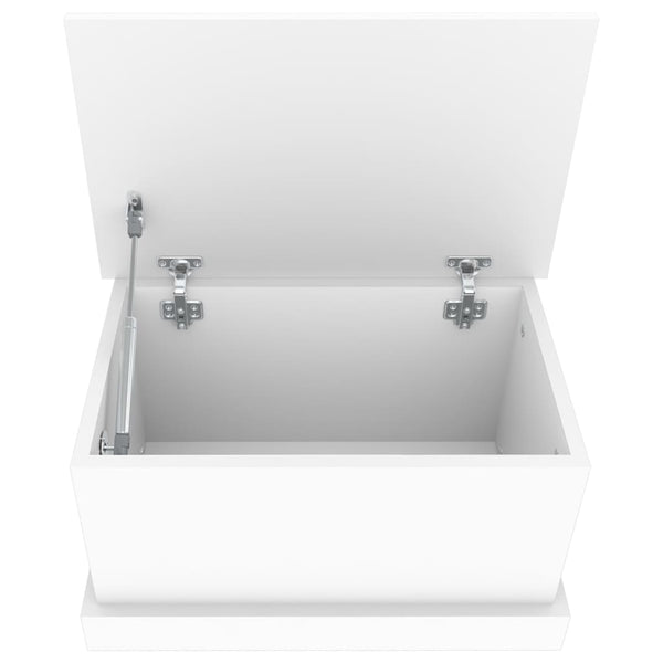 vidaXL Boîte de rangement blanc 50 x 30 x 28 cm Bois d'ingénierie