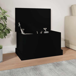 Schwarze Truhe 50x30x28 cm