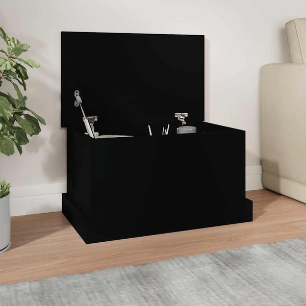 Schwarze Truhe 50x30x28 cm