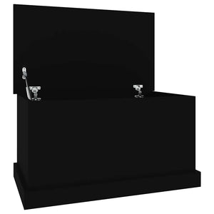 Schwarze Aufbewahrungstruhe 70x40x38 cm