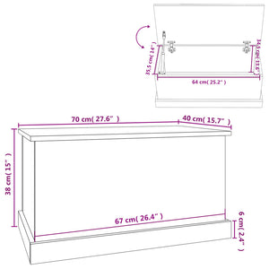 Truhe Betongrau 70x40x38 cm