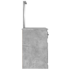 Schminktisch mit Spiegel Betongrau 90x50 cm