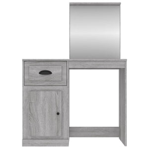 Schminktisch mit Spiegel Grau Sonoma 90 cm