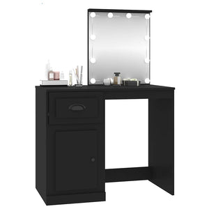 Schminktisch mit LED Schwarz 90 cm