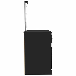 Schminktisch mit LED Schwarz 90 cm