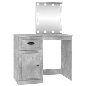 Schminktisch mit LEDs Betongrau 90 cm