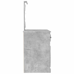 Schminktisch mit LEDs Betongrau 90 cm