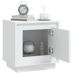 Nachttische 2er Set Weiß 44x35x45 cm