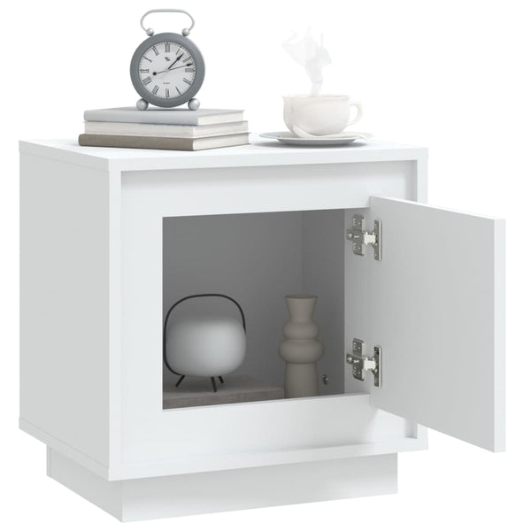Nachttische 2er Set Weiß 44x35x45 cm