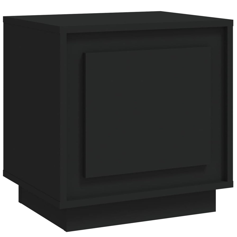 vidaXL Nightstand Black 44x35x45 cm Engineered Wood