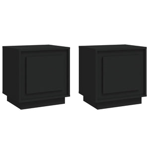 Nachttische 2er Set, Schwarz, 44x35x45 cm