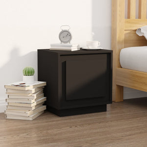 Nachttische 2er Set, Schwarz, 44x35x45 cm