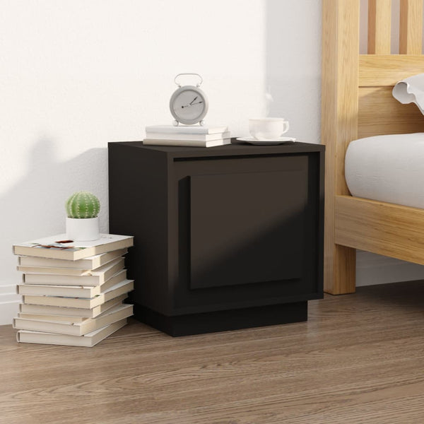 Nachttische 2er Set, Schwarz, 44x35x45 cm
