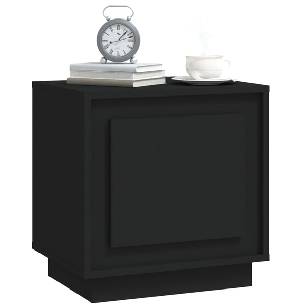 Nachttische 2er Set, Schwarz, 44x35x45 cm