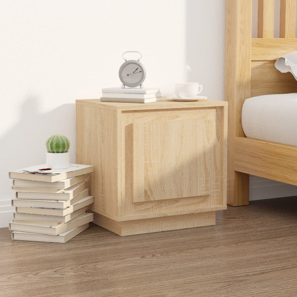 vidaXL Nightstand Sonoma Oak 44x35x45 cm Engineered Wood